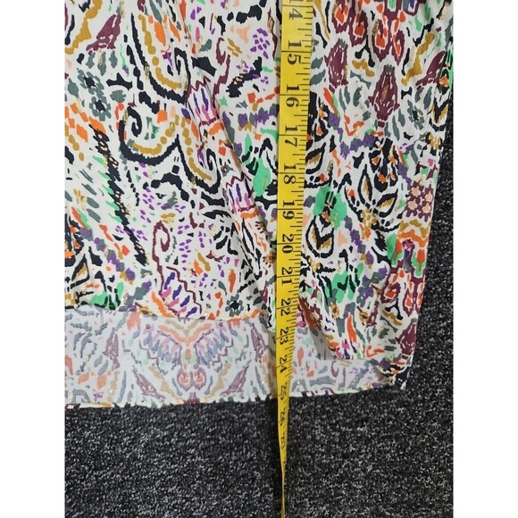 Rachel Zoe Top Women's Small S Artistic Painted Glitter Pattern V-Neck NWT - Picture 6 of 9